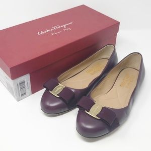 Salvatore Ferragamo Varina Leather Ballet Flats
